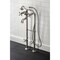 Kingston Brass CCK226K8 Freestanding Clawfoot Tub Faucet Package with Supply Line, Brushed Nickel CCK226K8 - alternate 3